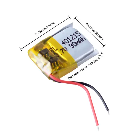 1 또는 10개 3.7V 401215 60mAh 충전식 리튬 이온 폴리머 배터리 Lipo 배터리