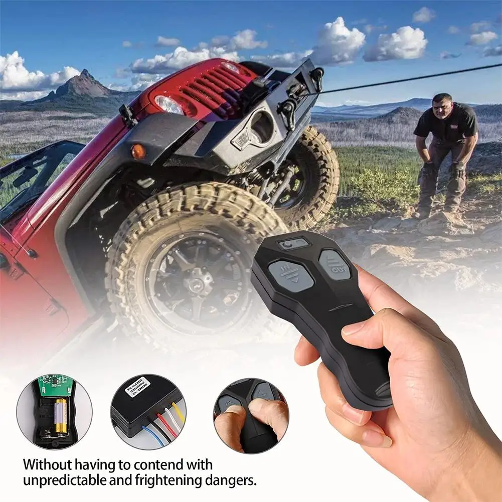 Winch Remote Control Universal 5 Wire Wireless Winch Remote Control Kit 12V Handset Switch Recovery Winch Remote Control