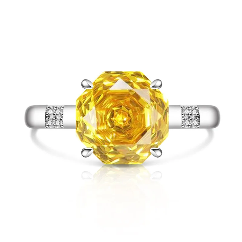 925 Sterling Silber Modischer Einfacher Millennium-Ring mit Rosenschliff, Geburtstags- und Jubiläumsgeschenk, Luxuriöser Damenschmuck – Detail 12
