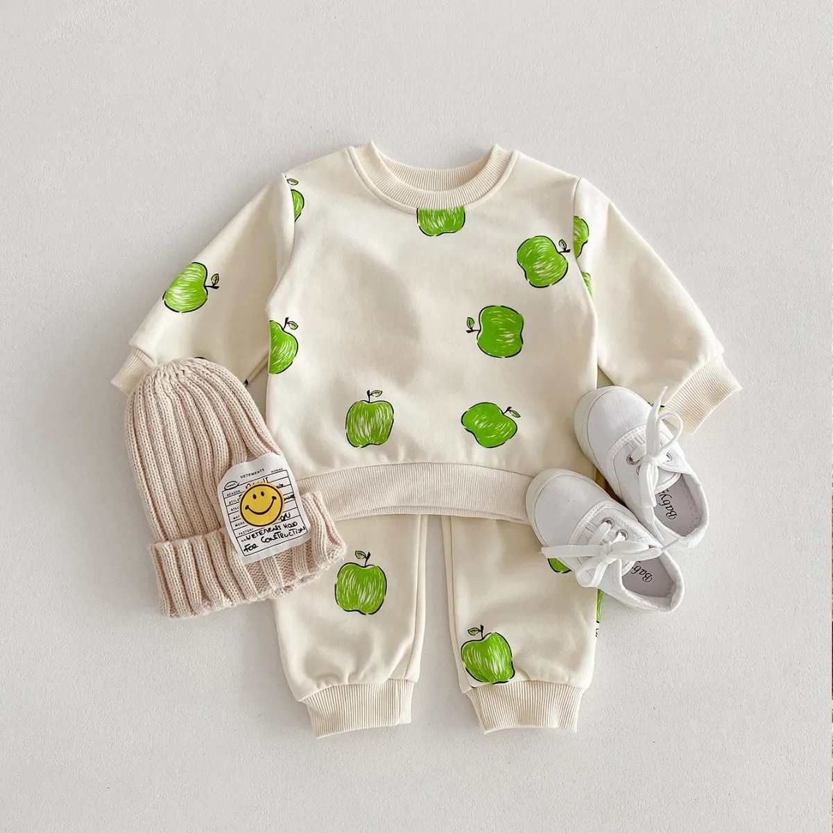 

1-4T Newborn Kid Baby Boy Girl Autumn Winter Clothes Long Sleeve Pullover Top Sweatshirt Set Pant Suit Cotton Outfit