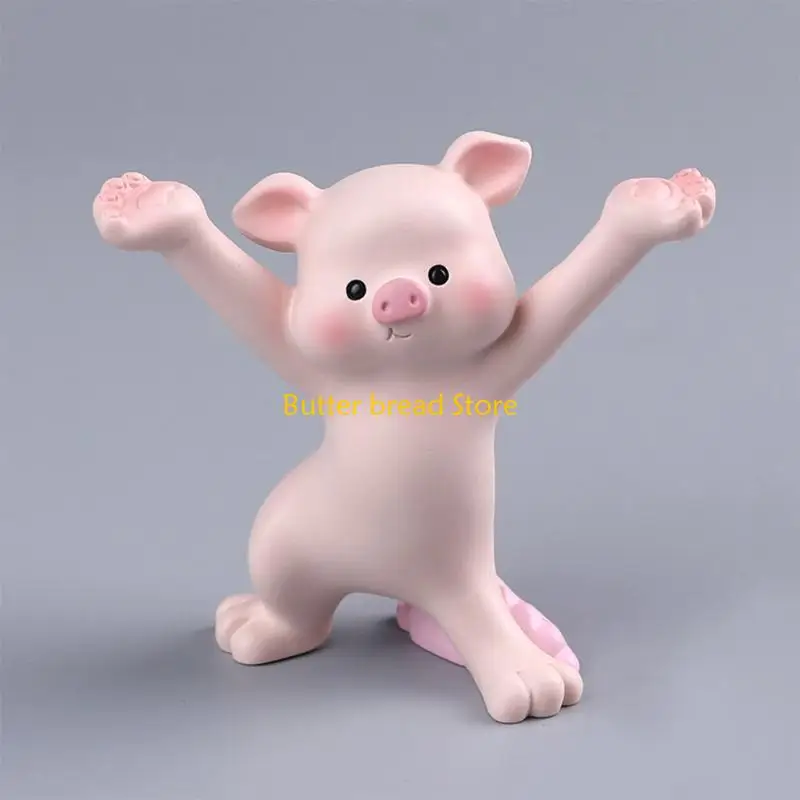 

W89C Realistic for Cat Figurines Kitten Ornaments Pen Pencil Holder for Creative