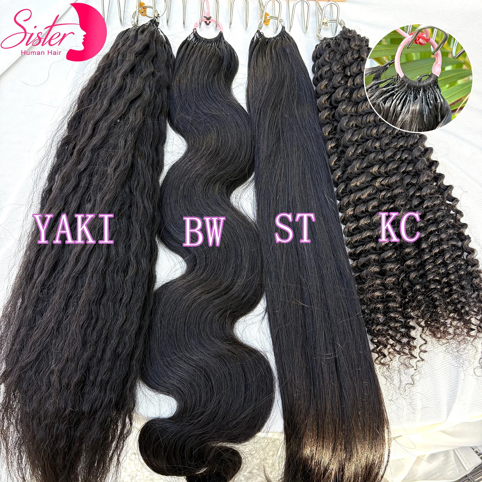 Deep Wave Knotless Pre-Separated Crochet Hair Extensions Human Hair Kinky Curly Crochet Feather Human Hair Extensions 100g/Pack