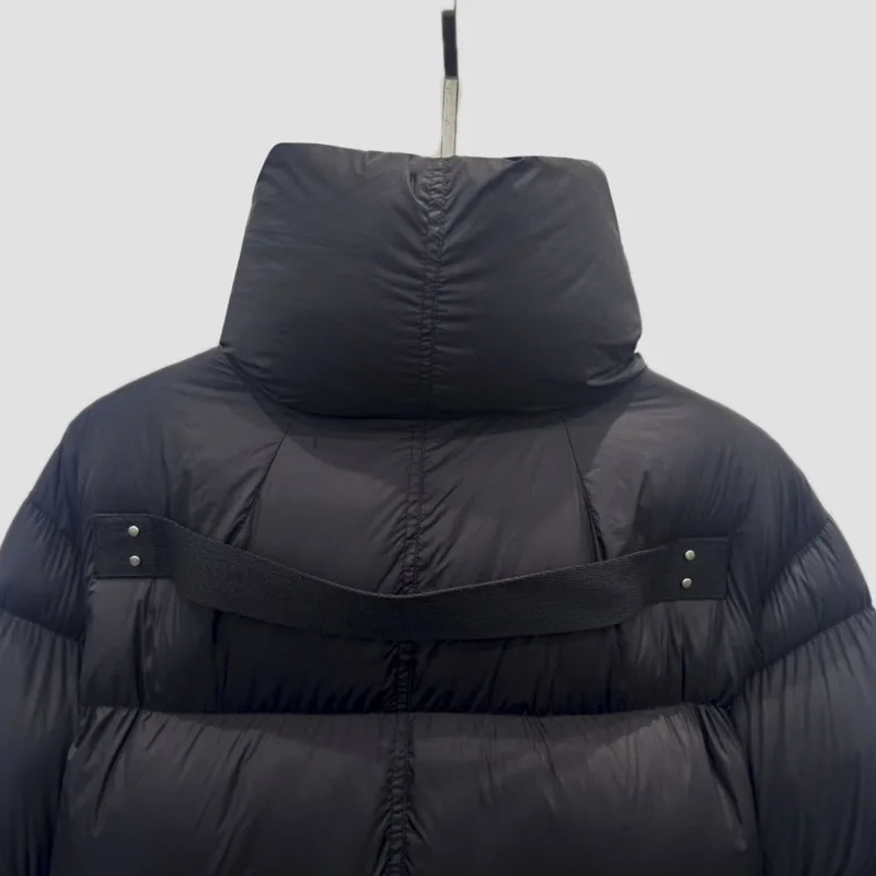 HKSH 2025 Winter New Women Down Coat Stand Collar Diagonal Zipper Pockets Dark High Street Fashion Thickened Warm Jacket HK13333