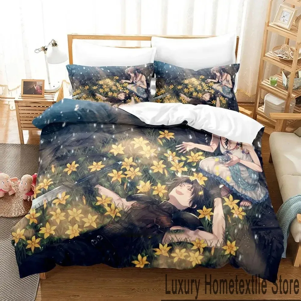 3D Print Game Crisis Core Final Fantasy VII Bedding Set Boys Girls Twin Queen King Size Duvet Cover Pillowcase Bed boys Adult