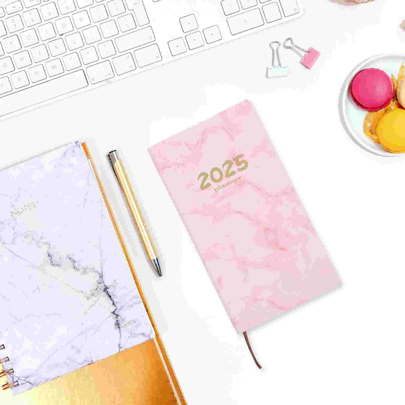 2025 Schedule Pocket Notepad Mini Notepads Delicate Planner Notebook Writing Business Planning Convenient Academic Desk Student