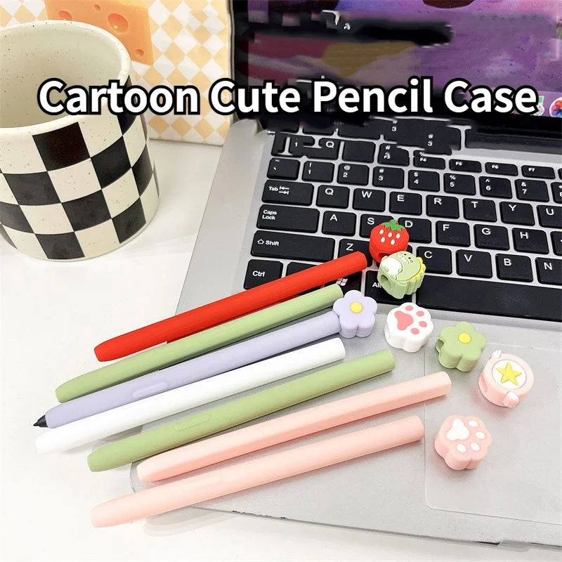 

For Samsung Galaxy Tab S9 FE+ S9 Ultra S9 Plus S9 S6 Lite S7 FE S8 Ultra Cartoon Cute Pencil Case Tablet Touch Stylus Pen Cover