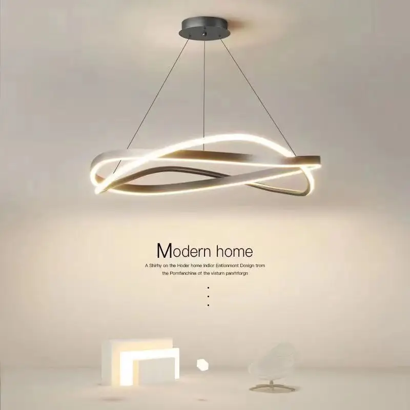 

Minimalism Design Modern LED Chandelier Lights Living Dining Room lamp Bedroom Home Pendant Lamp