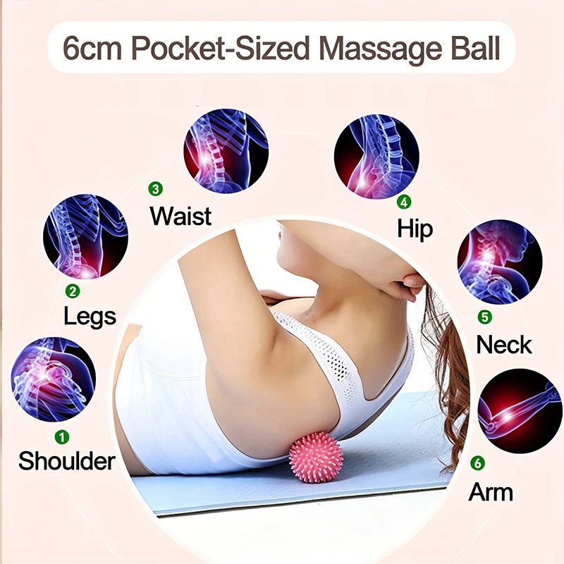 Foot Massage Ball With Spikes Sports Fitness Muscle Relaxation Massage Stick Shoulder Neck Leg Fasciitis Therapy Ball