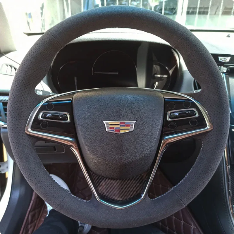 

100%, подходит для Cadillac CTS 2014-2016 ATS 2013-2015, автозапчасти, прошитая вручную, черная замша, износостойкая