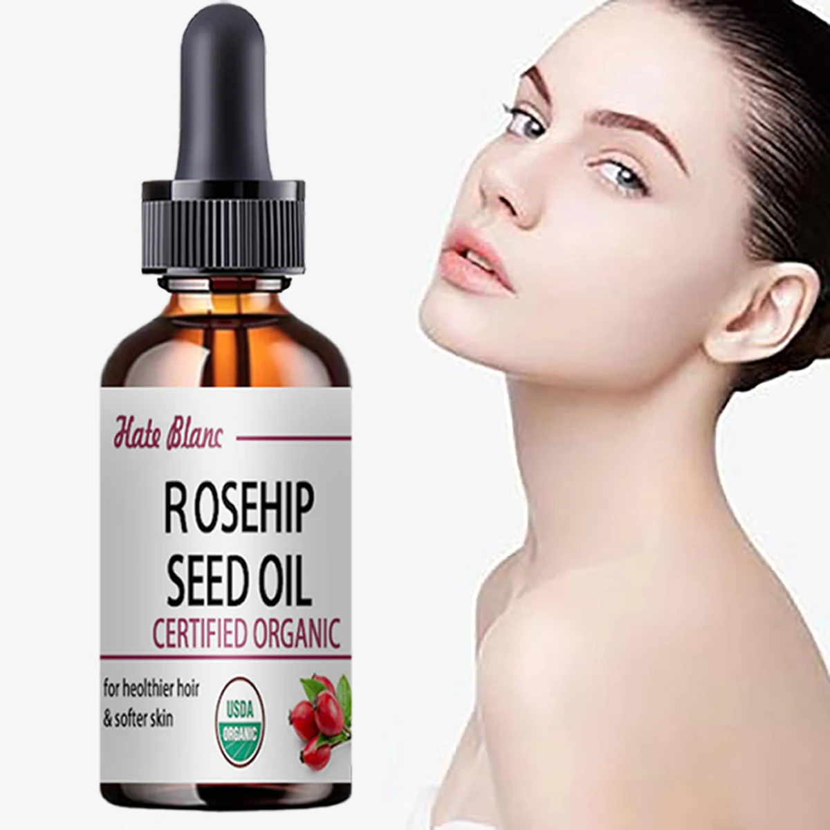 5ML/15ML/30ML/50ML/Reine Ätherische Öle Hagebutte Öl Feuchtigkeitsspendende Erhellen haut Farbe Ätherisches Öl Anti-Trocken Anti-Aging Gesicht Essen