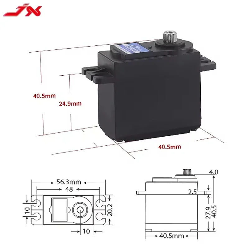 Jx servo PS-5521MG 20kg alto torque metal engrenagem standrd servo analógico para rc carro robô avião servo modelos rc peças de reposição