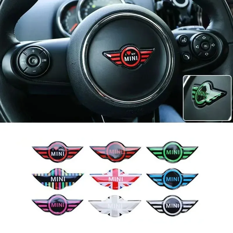 

1 шт. ABS автомобильный руль центральная эмблема наклейка для Mini Cooper R55 R56 R57 R58 R59 R60 украшения интерьерные аксессуары