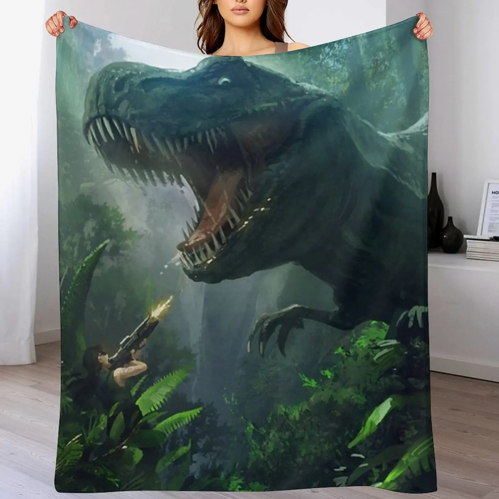 ARK: ENDURE DINO ATTACK T-REX ENDURE Throw Blanket Winter beds Beautifuls Loose christmas decoration Blankets