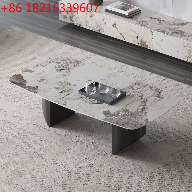 YAO rock slab coffee table modern simple light luxury living room designer rectangular marble