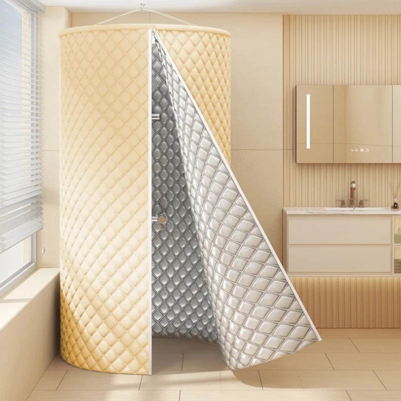 

Winter Bath Tent - Insulated Shower Curtain, Waterproof Bathtub Cover with Windproof Design, Anti-Cold Bathing Shelter for Home