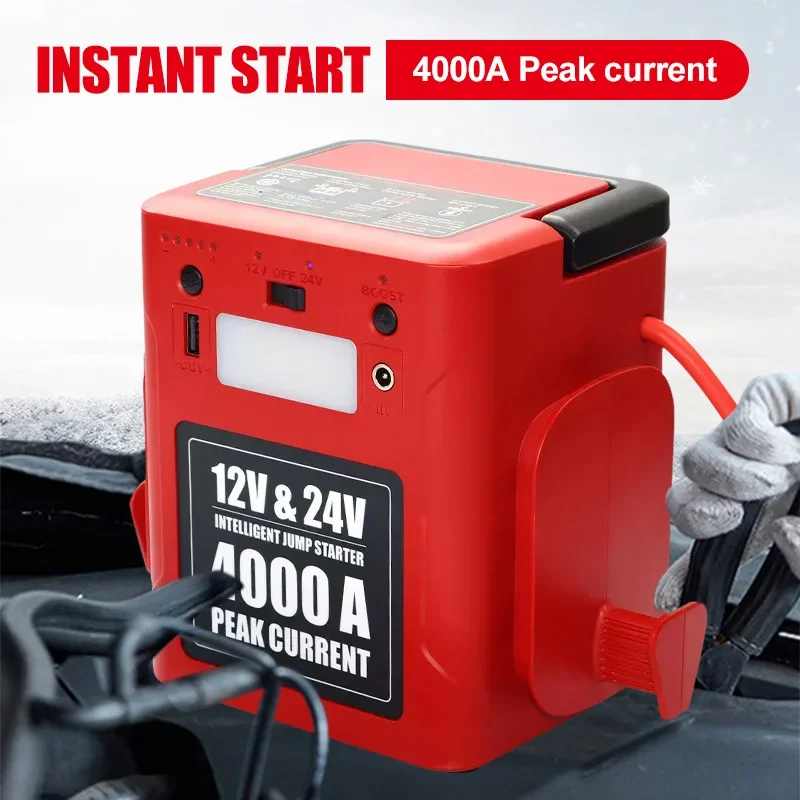 SPY Factory wholesale 56000mah 12 24 volt diesel 24 v trattore e semi truck jump starter per semi truck heavy duty