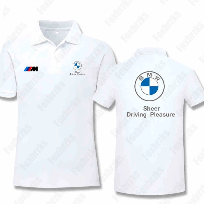 BMW Harajuku Racing Fan Poloshirt Korte mouw Zomer Zweet Sneldrogend Comfortabel Top Motocross Korte T-shirt Mouw B-M-W