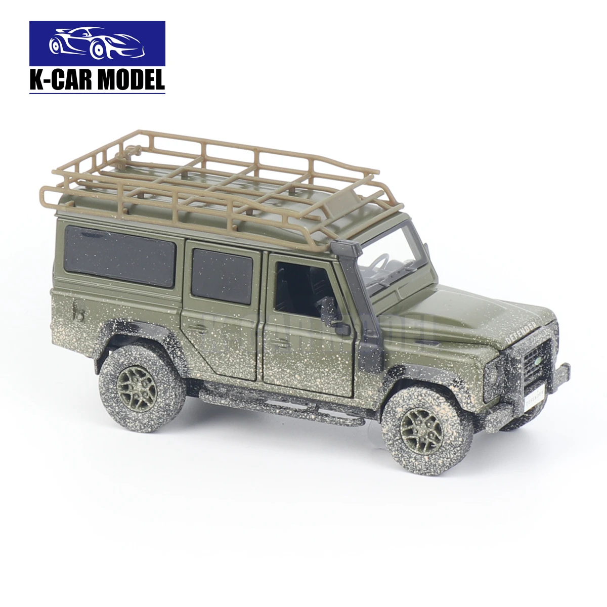 JKM 1/32 Diecast Model Car Miniature Defender Muddy Version Metal Vehicle Classic Off-road SUV for Children Collected Gift