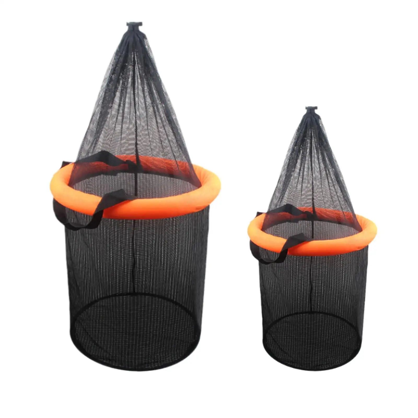 Foldable Floating Fish Basket Trap Collapsible Mesh Bait Net for Lobsters