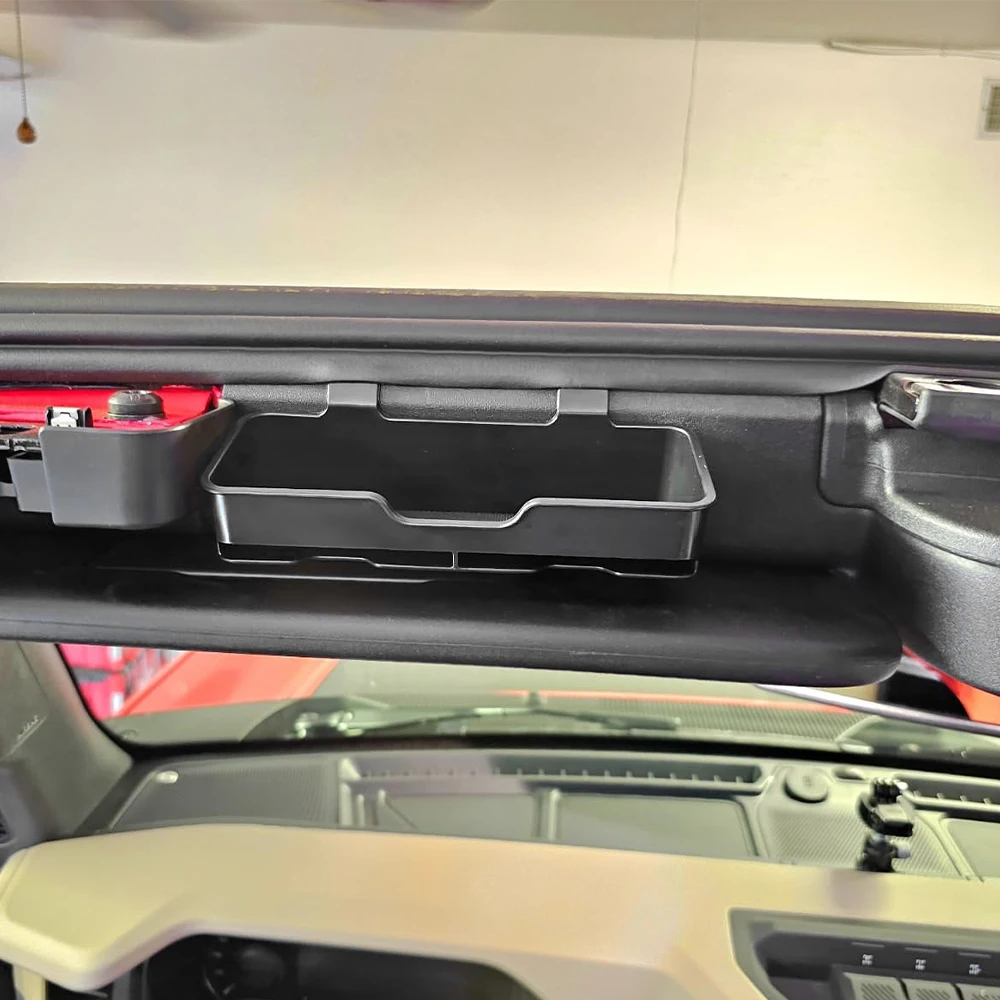 Car Sun Visor Storage Box Sunglasses Case Holder Organizer Tray for Ford Bronco 2021-2026 Stowing Tidying Interior Accessories