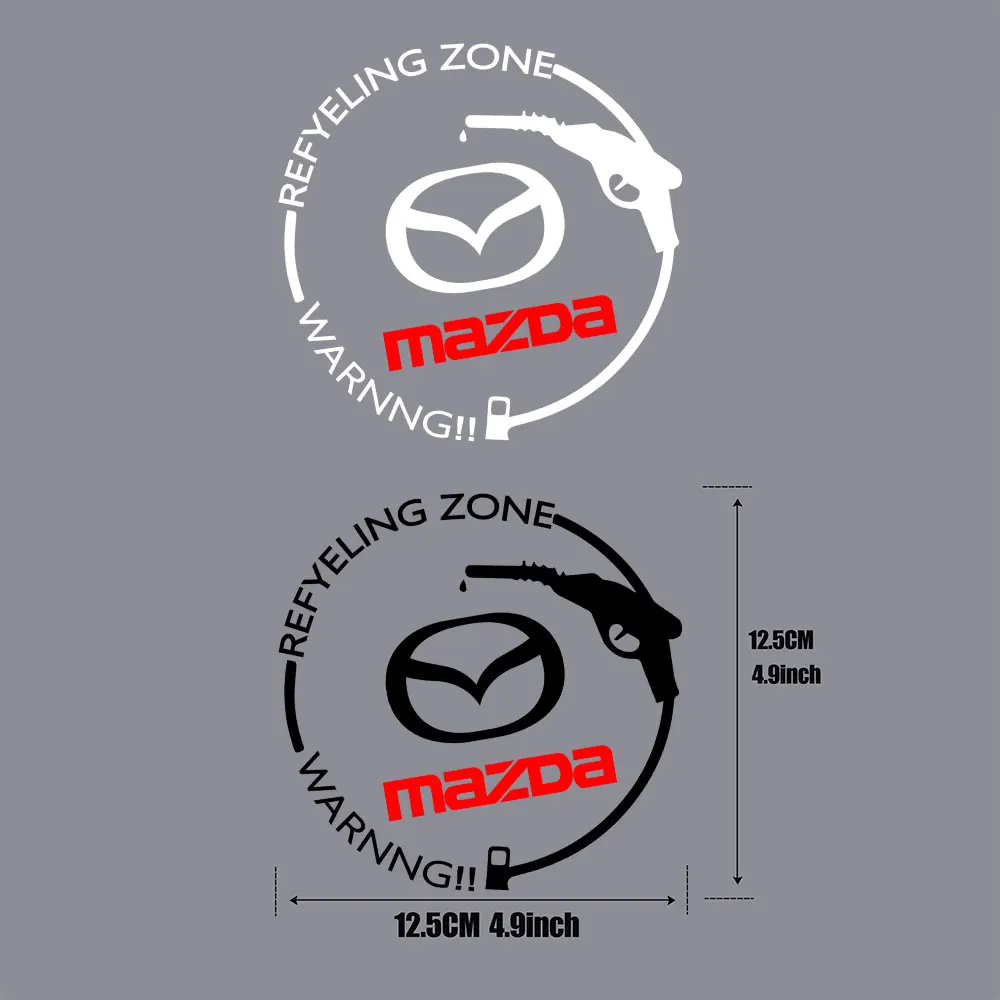 1Pcs Car Styling PVC Vinyl Body Fuel Tank Cap Badge Decoration Sticker For Mazda 2 3 5 6 Axela CX-5 CX-3 CX-9 Atenza Demio RX7