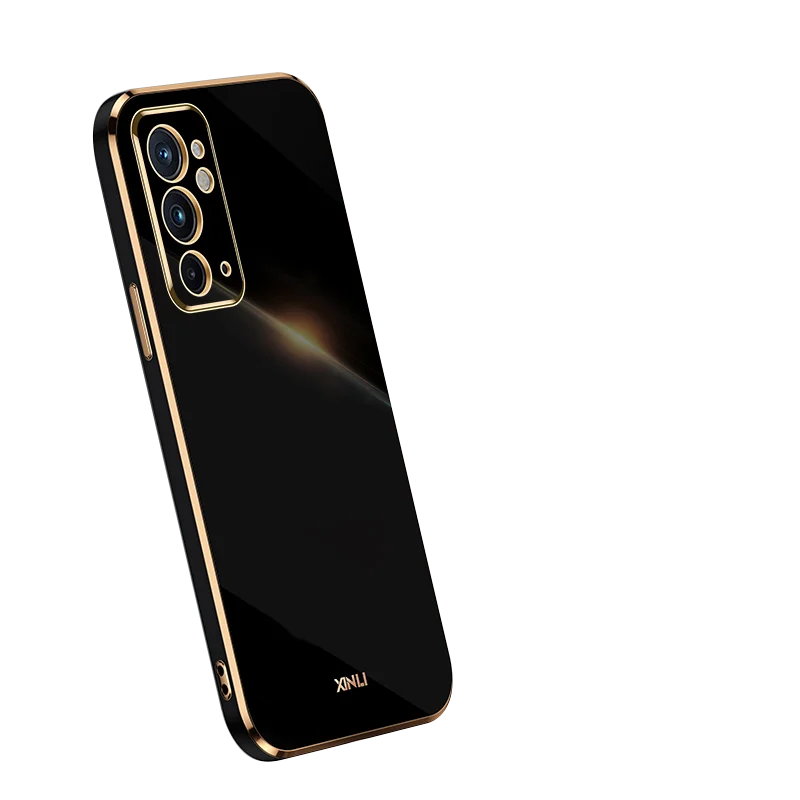 For OnePlus 9RT 5G Case OnePlus 9RT Cover Luxury square plating shockproof soft TPU silicone fundas Capa Cases Carcase