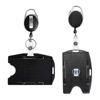 Etiqueta de identificación Horizontal Vertical, soporte para insignia de doble uso, funda para permiso de trabajo, llavero con insignia de nombre, funda para tarjeta de trabajo