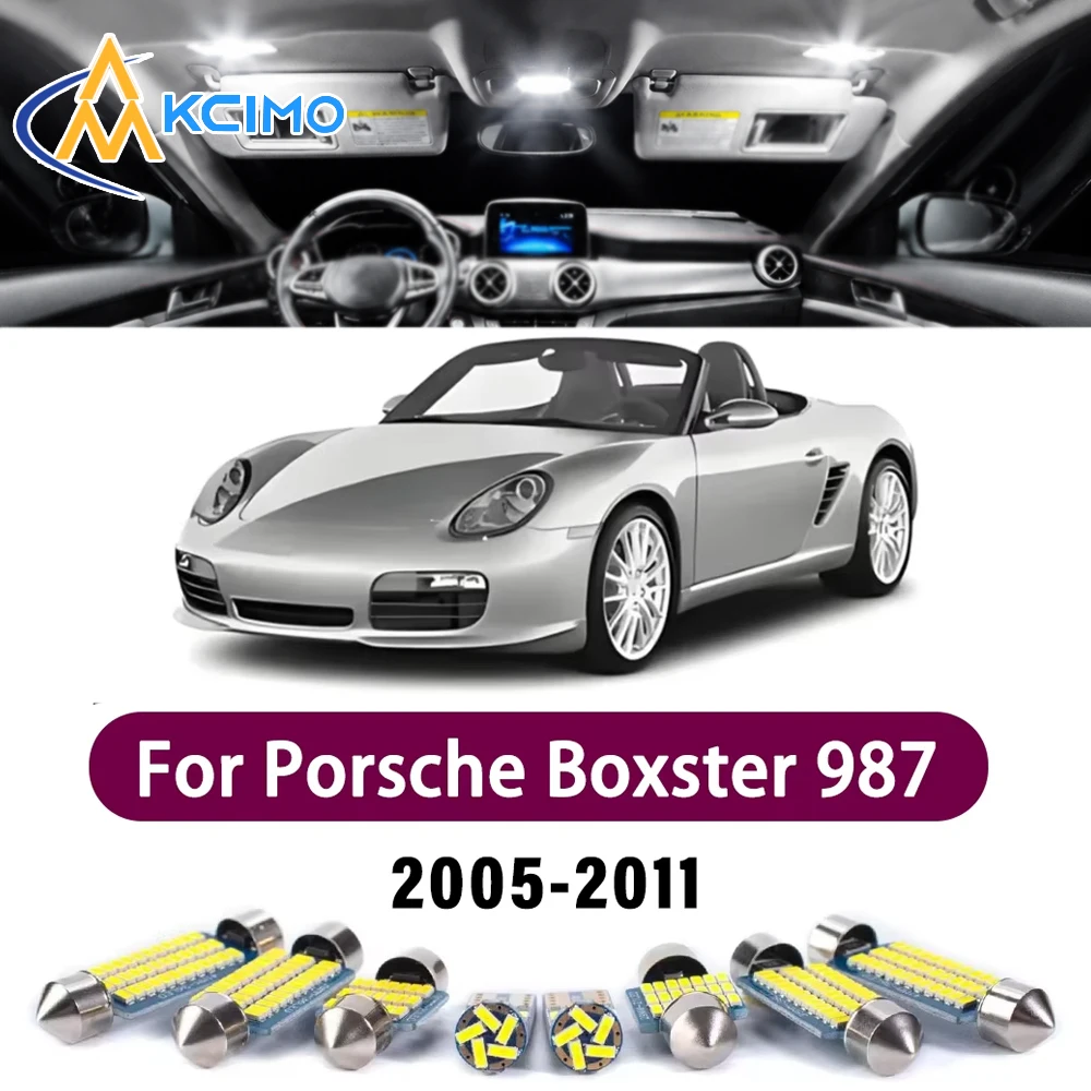 

New LED Canbus Interior Reading Dome Vanity Mirror Light Kit For Porsche Boxster 987 2005-2011 Premium Error-Free Mirror Lights