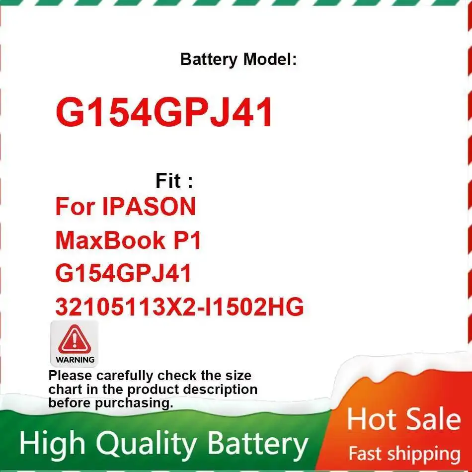 

Экологически чистый аккумулятор для ноутбука 5000 мАч для Ipason Maxbook P1 G154GPJ41 32105113X2-I1502HG, высокая производительность