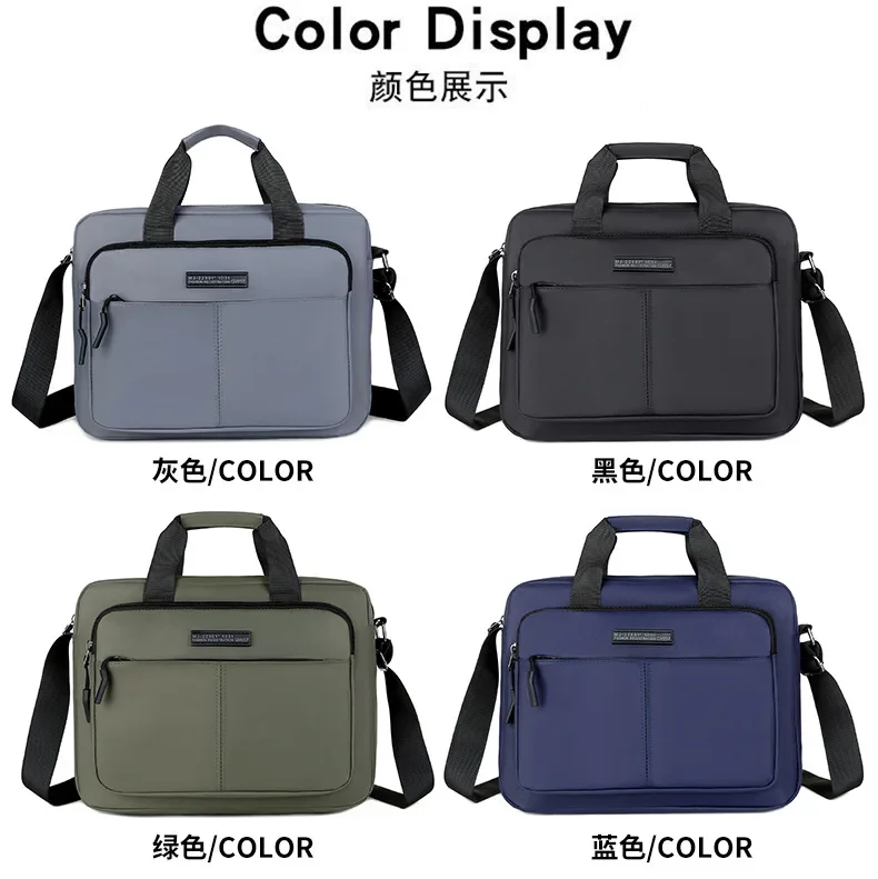 New Men's Large-capacity Horizontal Shoulder Bag Messenger Bag Briefcase Multifunctional Simple A4 Book Handbag Business Bag 가방