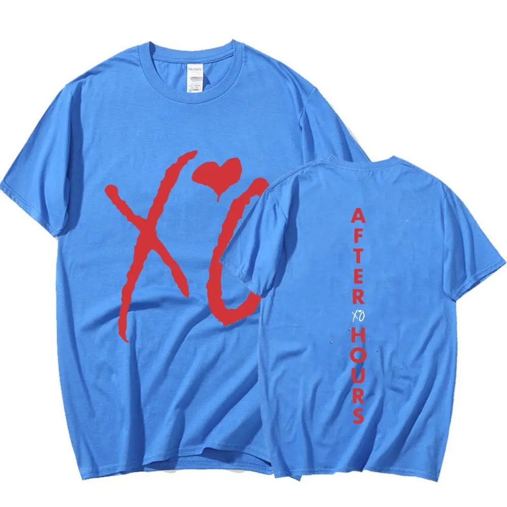 The Weeknd Xo After Hours Letters Print T-Shirt Men's Harajuku Hip