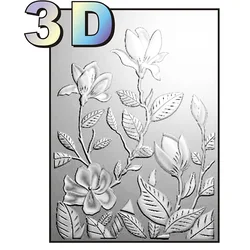 Marvellus Magnolia 3d Embossed Folder And Mold, Paper Card Decorative Board Design, Embossed Cutting Mold, Clipbook, 2023