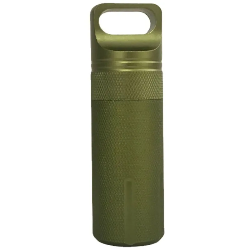 New Aluminum EDC Survival Kit Waterproof Seal Bottle Capsule/Pill  Airtight Case Outdoor Tools Capsule Holder Storage Container