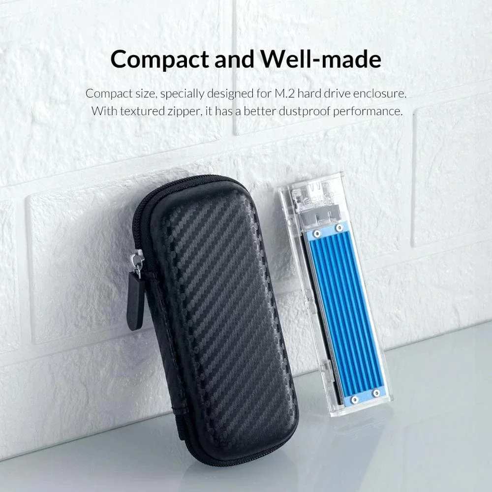 ORICO M.2 NVMe Hard Disk Case EVA Portable HDD Storage Protection Bag for External M.2 Hard Drive/Earphone/Data Line HDD Case