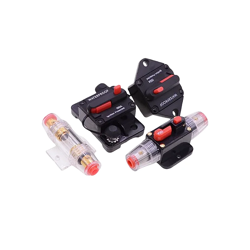 Resettable Fuse Holder With Switch Protector  50A, 60A, 80A, 300A
