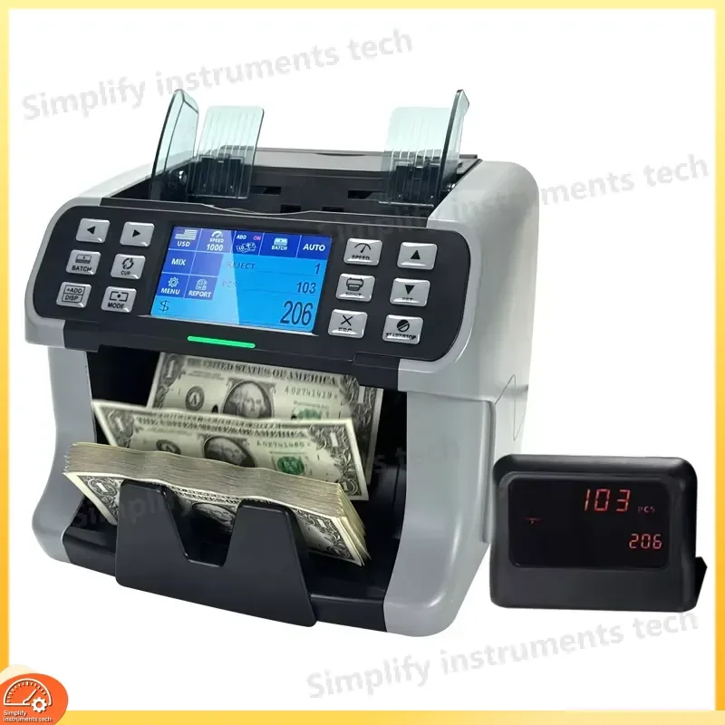 Latest Touch Screen Money Counter with Dual CIS Technology for Fast Bill Counting Sorting and Fake Note Detection