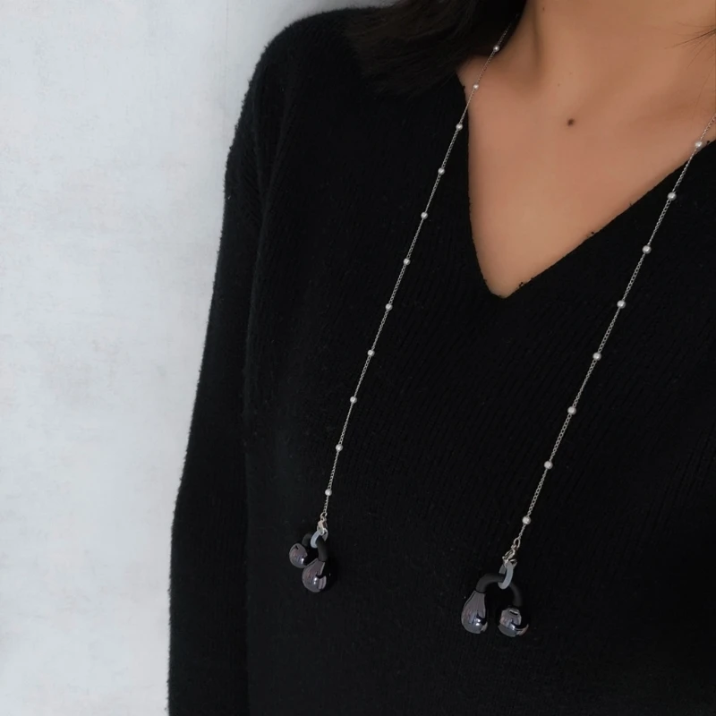 Universal Stainless Steel Earphone Chain Antilost Ear-Clip Chain For Freeclip Secures fit And All Day Comfort Holder F19E