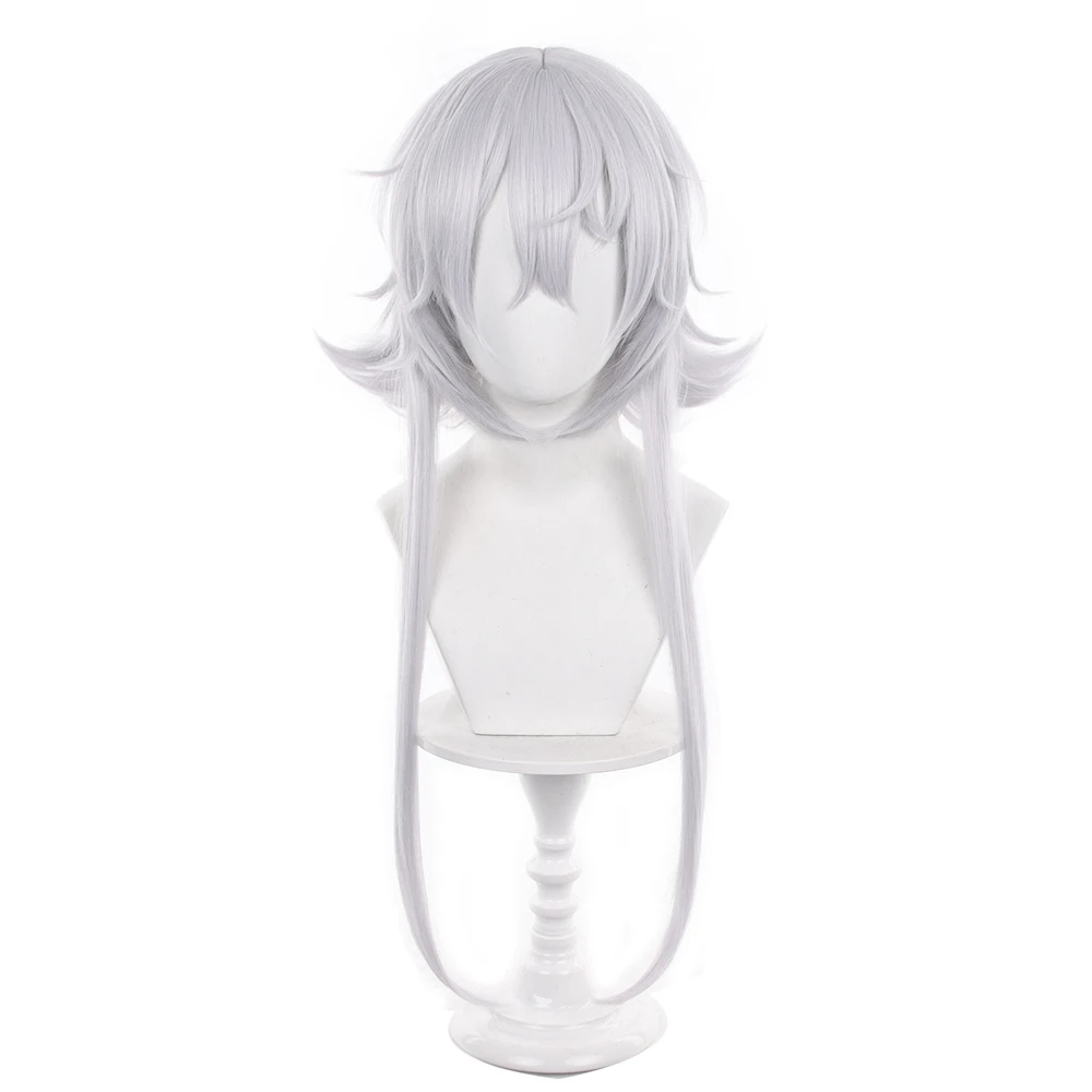 

Sakiri Cosplay Wig 70cm Silver Gray Heat Resistant Synthetic Hair For Carnival Halloween Party Cosplay