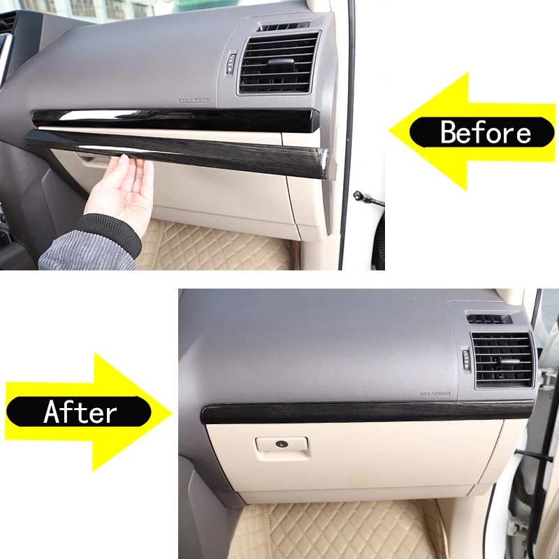 For Toyota Land Cruiser Prado FJ150 150 2018 ABS Car Interior Central Control Decoration Strip Modification Trim Sticker