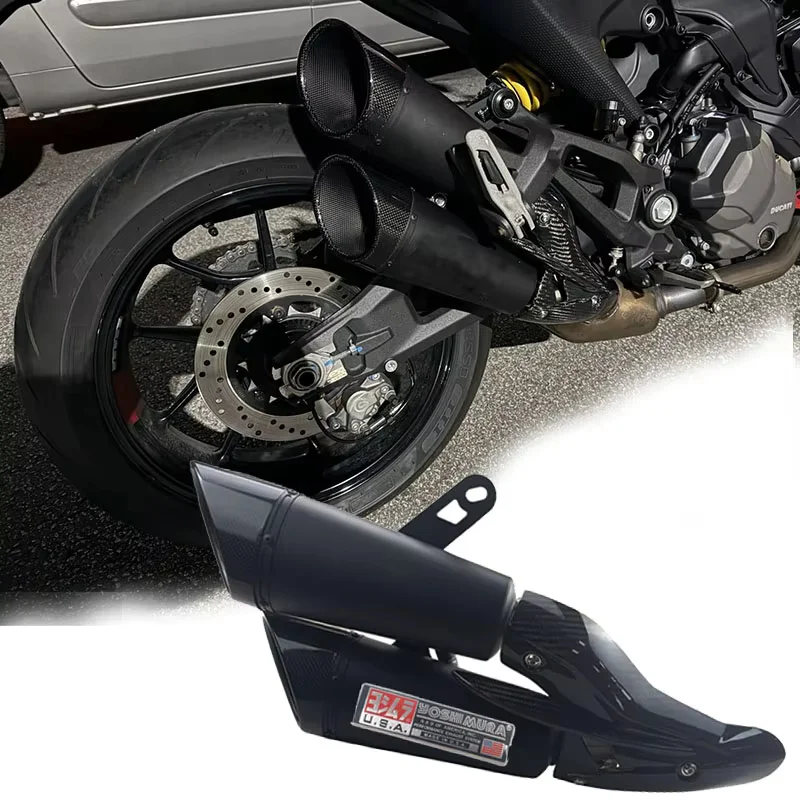 

For DUCATI MONSTER 937 950 2021 - 2025 Motorcycle Double Hole Carbon Fiber Exhaust Pipe Motocross Muffler System DB Killer