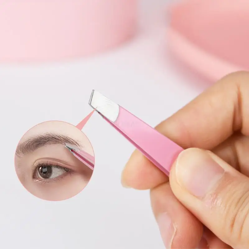 Pinzetten-Set, 4-teilig, Edelstahl-Pinzette, Präzisions-Pincette, Wimpernverlängerung, Augenbrauen, Gesicht, Mitesser, Augenbrauen, Trimmen, Zuhause