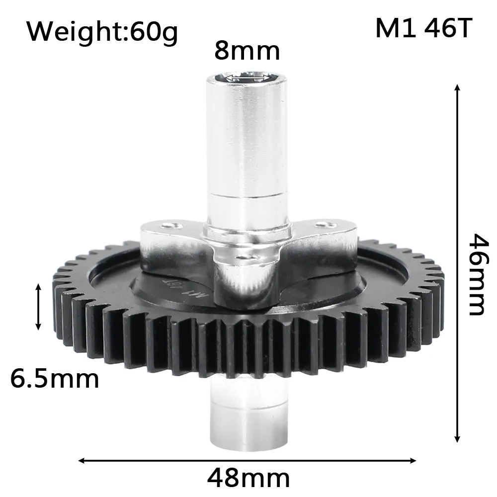 46T M1 Slipper Clutch Spur Gear For 1/10 ARRMA Infraction Mega Senton Vendetta Big Rock 3S Kraton Outcast 4S Upgrade Parts