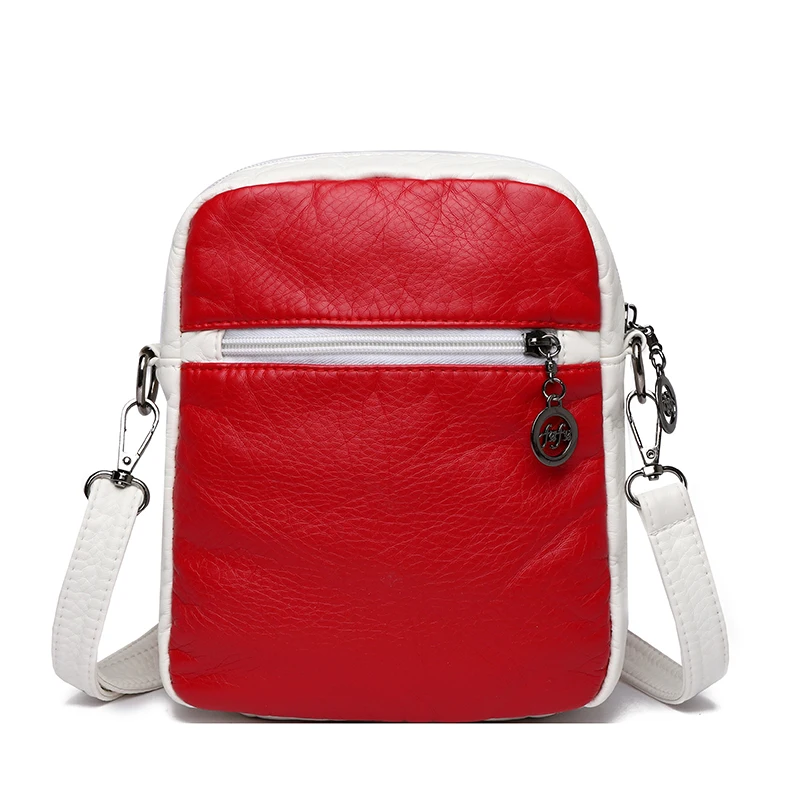Women Bag Vintage Soft PU Leather Shoulder Bag Multiple Pocket Mini Crossbody Bag for Women 2022 Designer New Small Phone Purses
