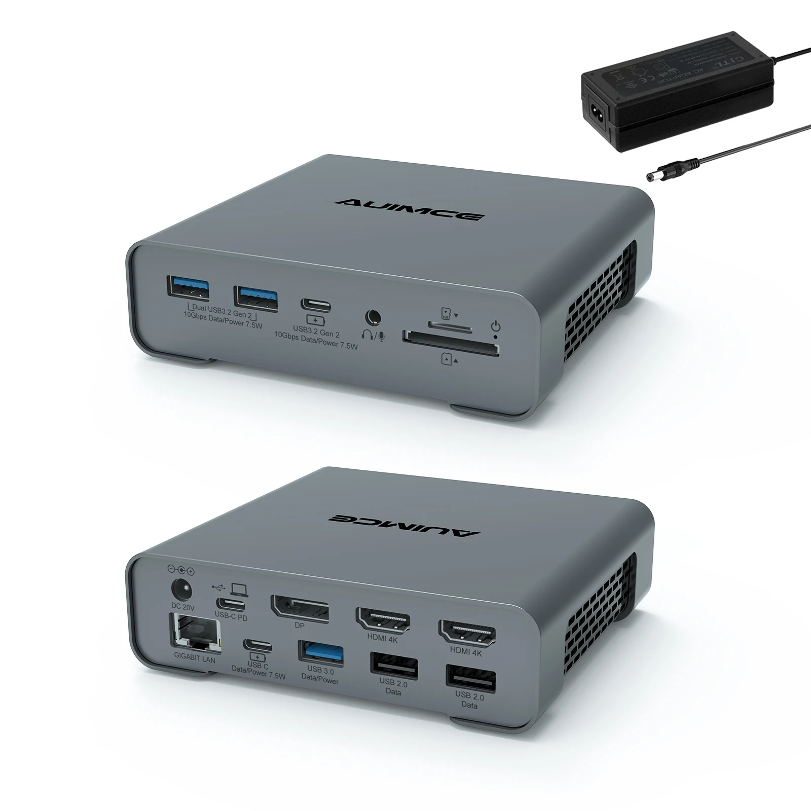 USB C 16 in 1 Docking Station Triple Display 4K@60Hz 2*HDMI+DP,5*USB-A 3*USB 3.2 Gen2 10Gbps  Gigabit Ethernet SD/TF