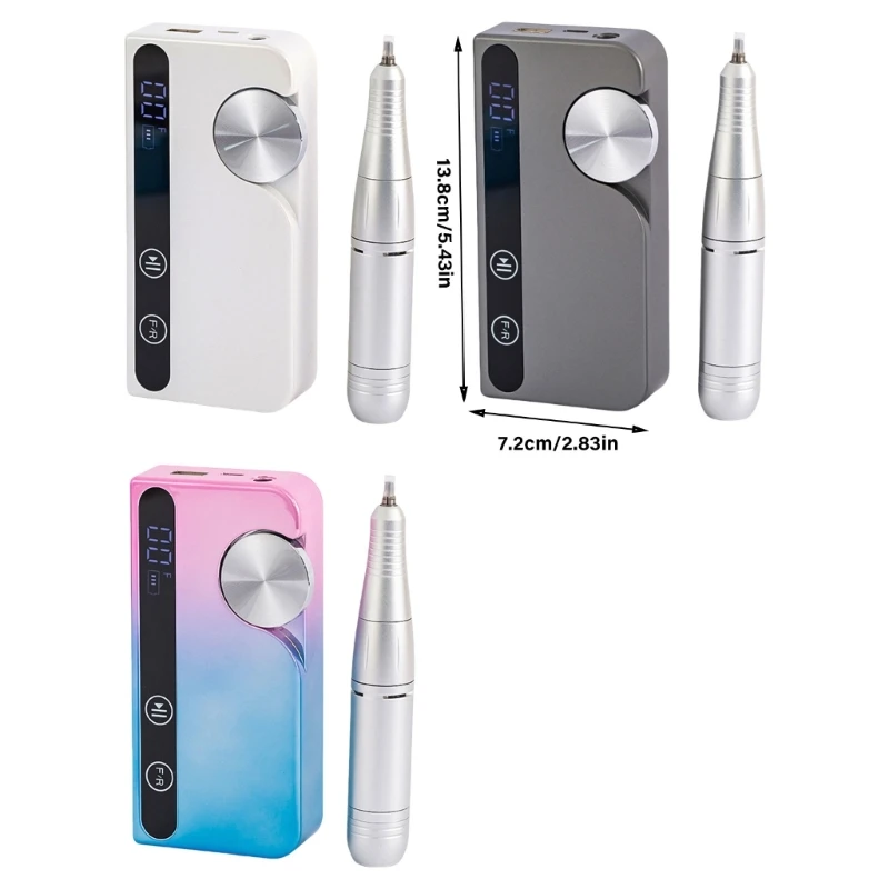 40JD Elektryczne wiertło do paznokci z wiertarkami paznokci Regulowana prędkość polerowania paznokci 45000RPM Manicure Tool