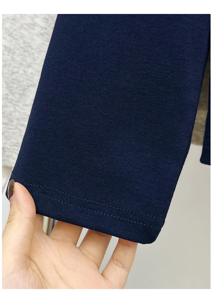 Neues Langarm-Vielseitigkeits-T-Shirt für Damen, Frühling Herbst 2026, O-Ausschnitt, Einfarbig, Basis-Layer-Oberteil, Damenkleidung, Y2k T-Shirt – Detail 9
