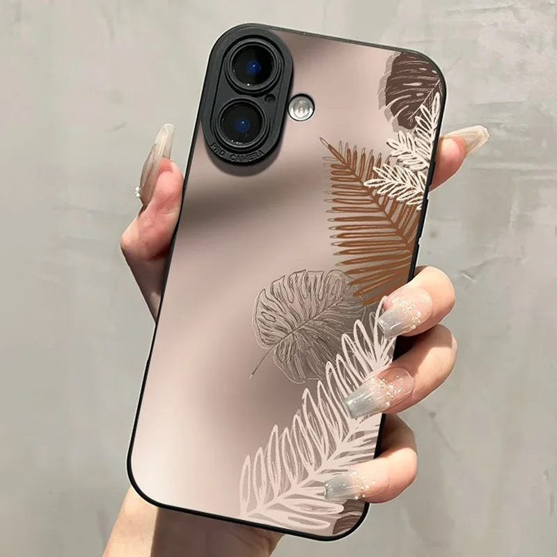 For Xiaomi 15T 14T 13T 12T Pro 5G 14 11 Lite 5G Case Ice Leaves Pattern Phone Cover for Poco F7 F6 F5 X7 X6 X5 M6 PRO Soft Funda
