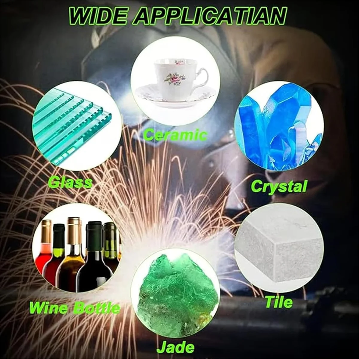 

New Rock Slab Grinding Disc, Rock Plate Flat Grinding Disc Tile Ceramic, Rock Slab and Tile Cutting Grinding Disc, 4PCS