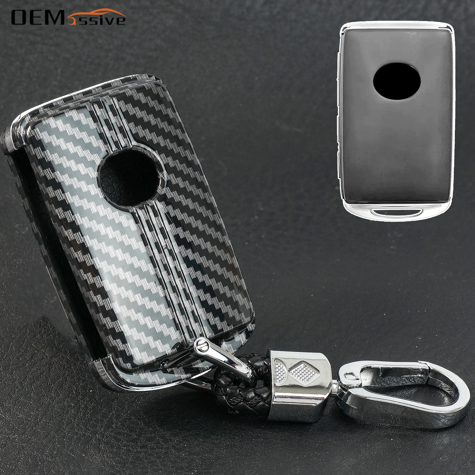 For Mazda CX3 CX5 CX9 CX30 3 6 CX50 MX5 Miata 2019 2020 2021 2022 2023 Carbon Fiber Remote Key Fob Ring Case Cover 2 3 4 Button