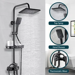 Zwart 2-weg Messing Douchekraan Regendouche Warm Koud Water Mixer Bidet Kraan Commodity Plank Voor Badkamer douche Mixer